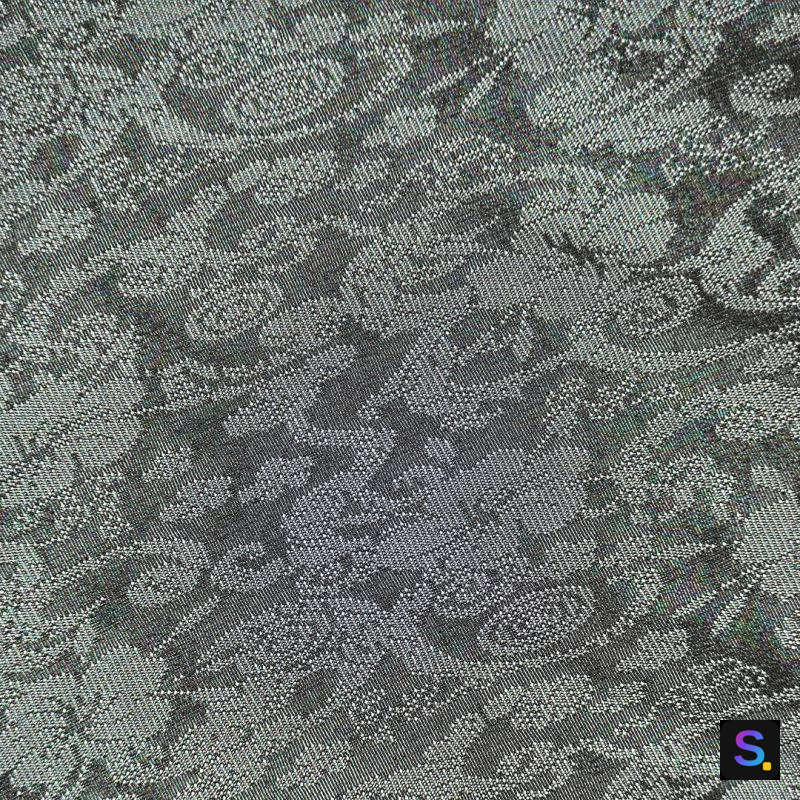 Poly-Spandex Single-Jersey Jacquard knitted fabric, 74% polyester / 26% spandex