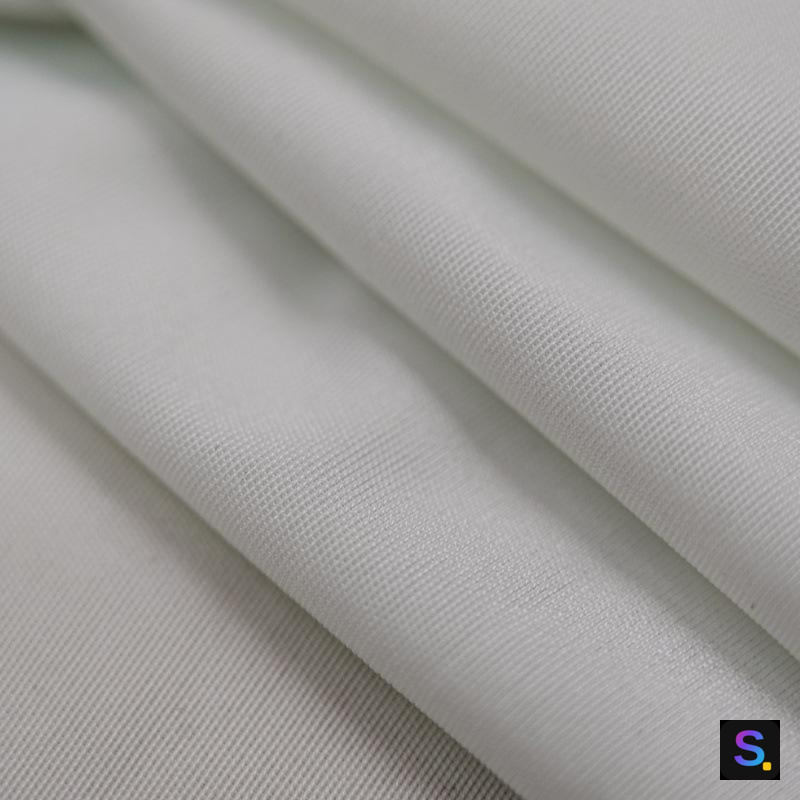 Poly-Spandex Ultra-Light Double Knit knitted fabric, 73% polyester / 27% spandex