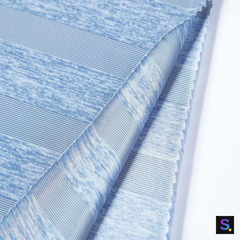 Printed Cooling Jersey, Blue Space-Dye Print — photo 3