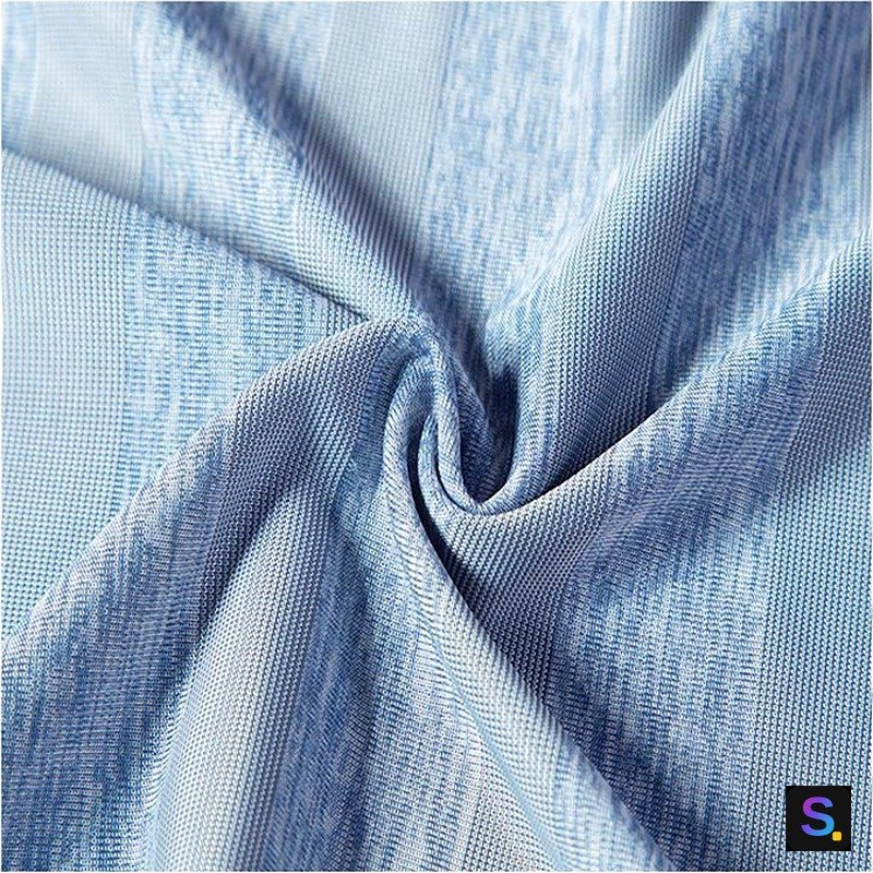 Printed Cooling Jersey, Blue Space-Dye Print — photo 4