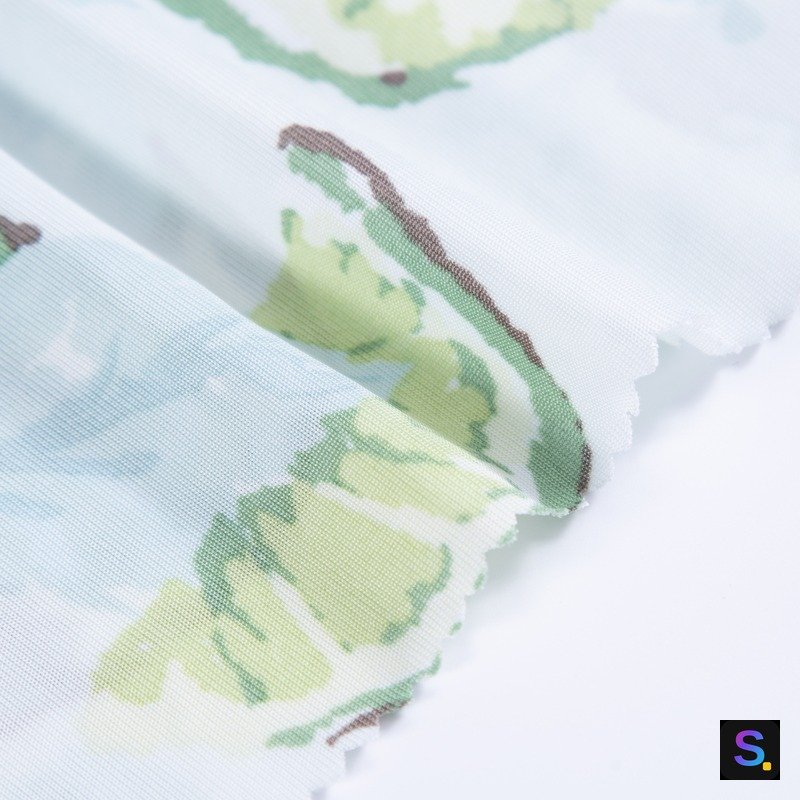 Printed Cooling Jersey, Green Leaf Print — photo 3