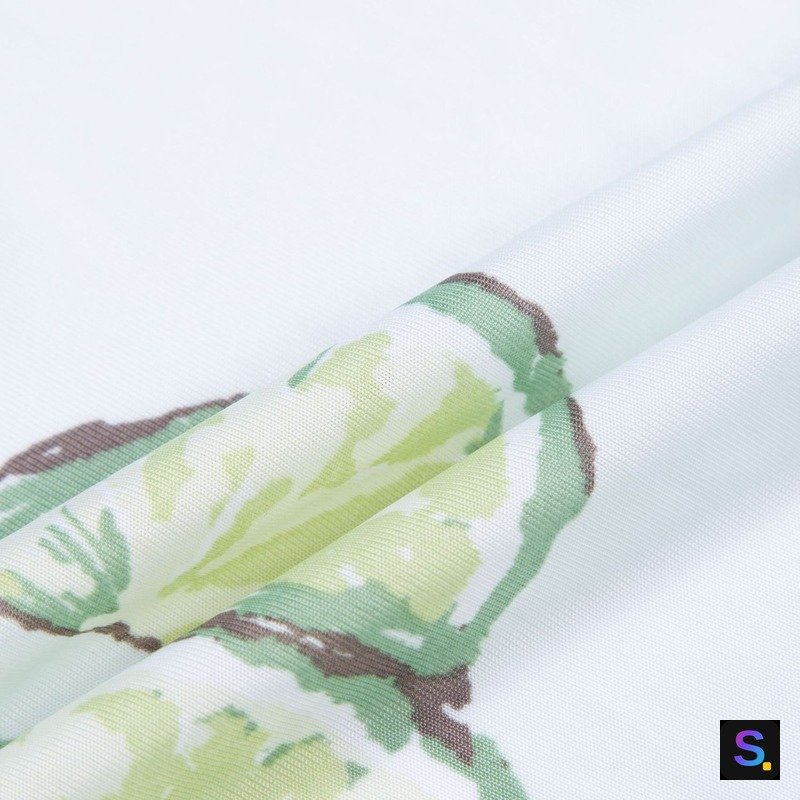Printed Cooling Jersey, Green Leaf Print — photo 4