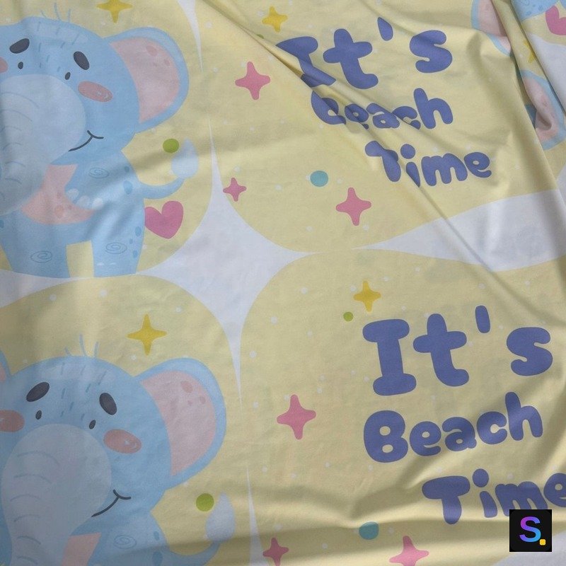 Printed Cooling Jersey, Yellow Elephant Print — photo 2