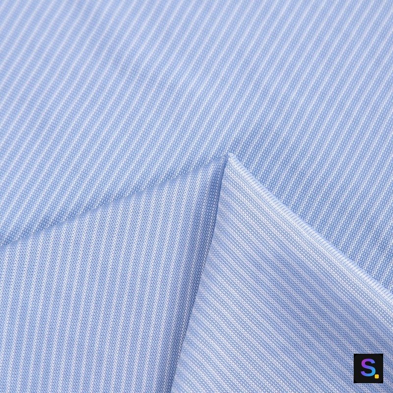 Striped Cooling Jersey, Blue Pinstripe knitted fabric, nylon / PE