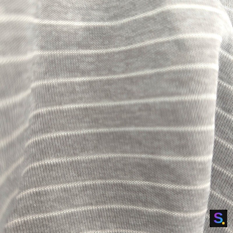 Striped Cooling Jersey, Grey Heather Stripe — photo 2