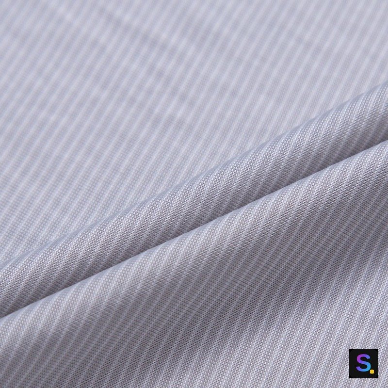 Striped Cooling Jersey, Grey Pinstripe knitted fabric, nylon / PE