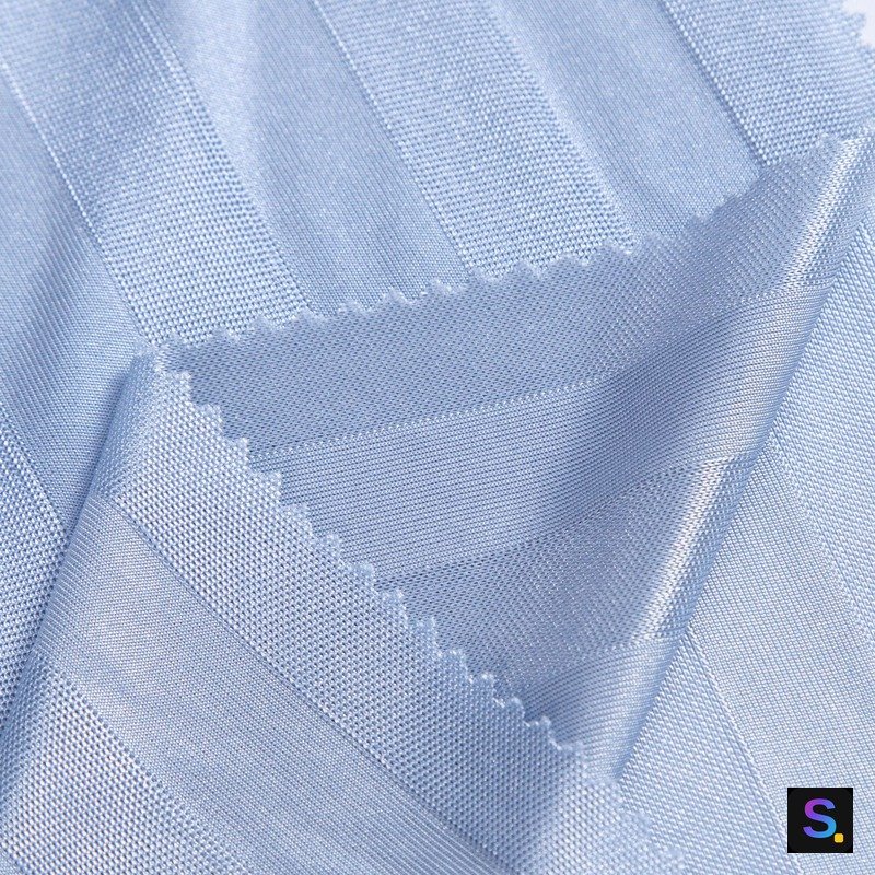 Striped Cooling Jersey, Steel Blue Stripe — photo 4