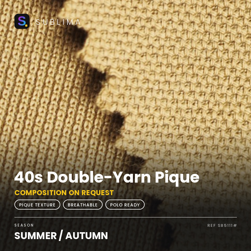 40s Double-Yarn Pique knitted fabric