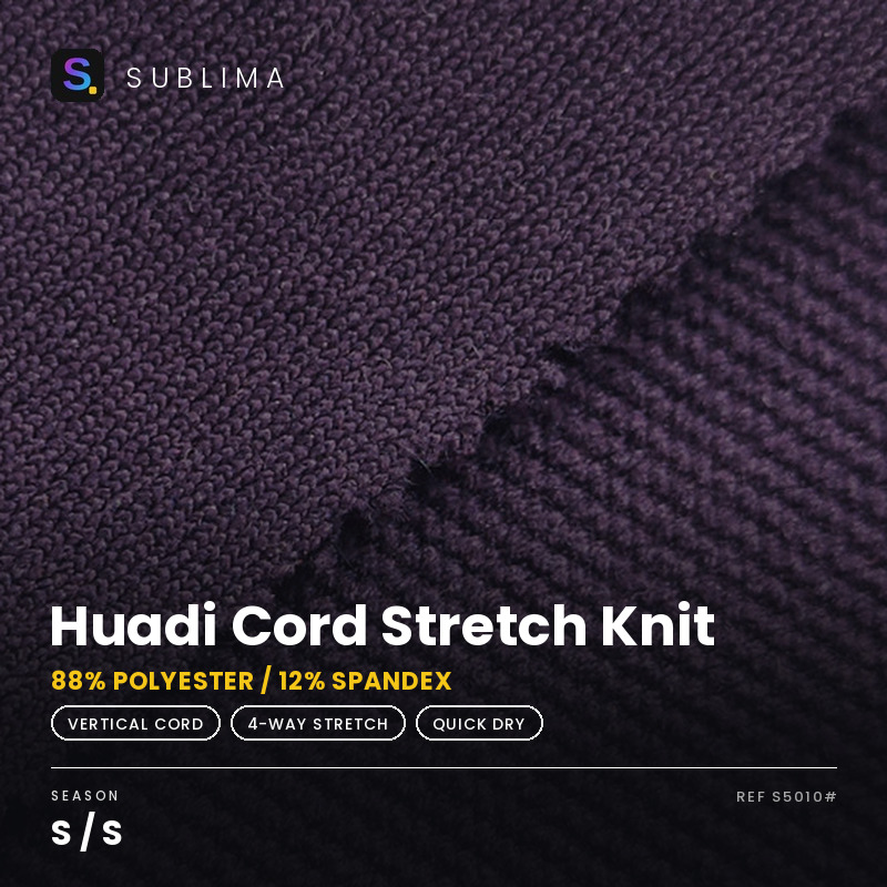 Huadi Cord Stretch Knit knitted fabric