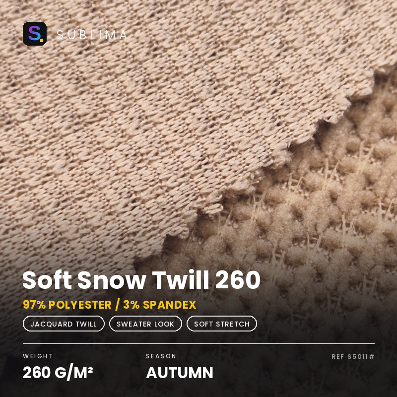 Soft Snow Twill 260 knitted fabric
