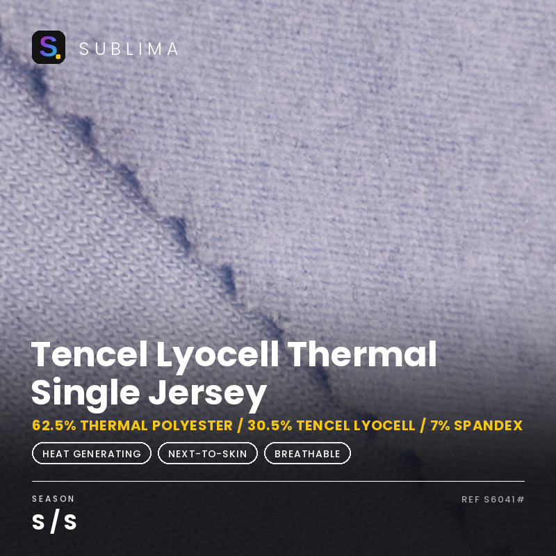 Tencel Lyocell Thermal Single Jersey knitted fabric