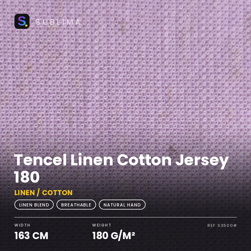 Tencel Linen Cotton Jersey 180 knitted fabric