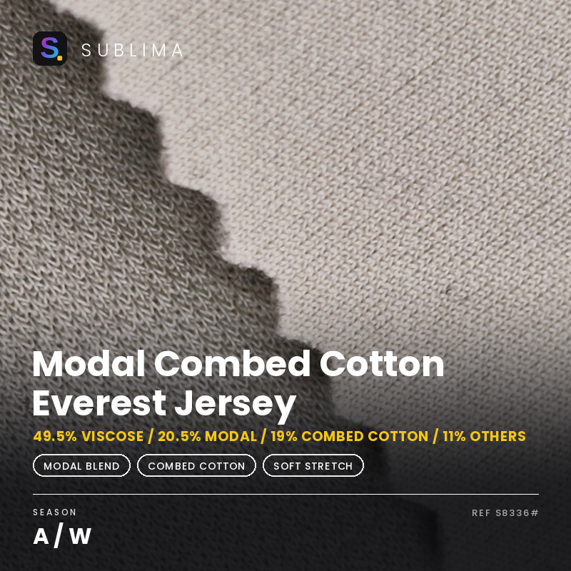Modal Combed Cotton Everest Jersey knitted fabric