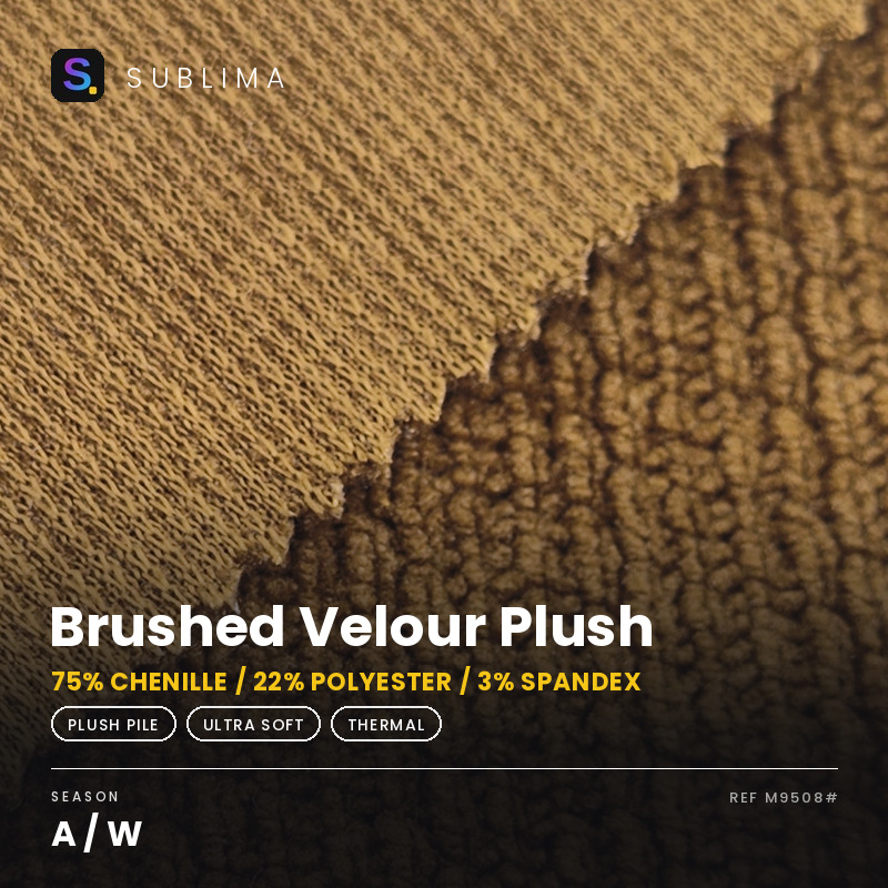Brushed Velour Plush knitted fabric