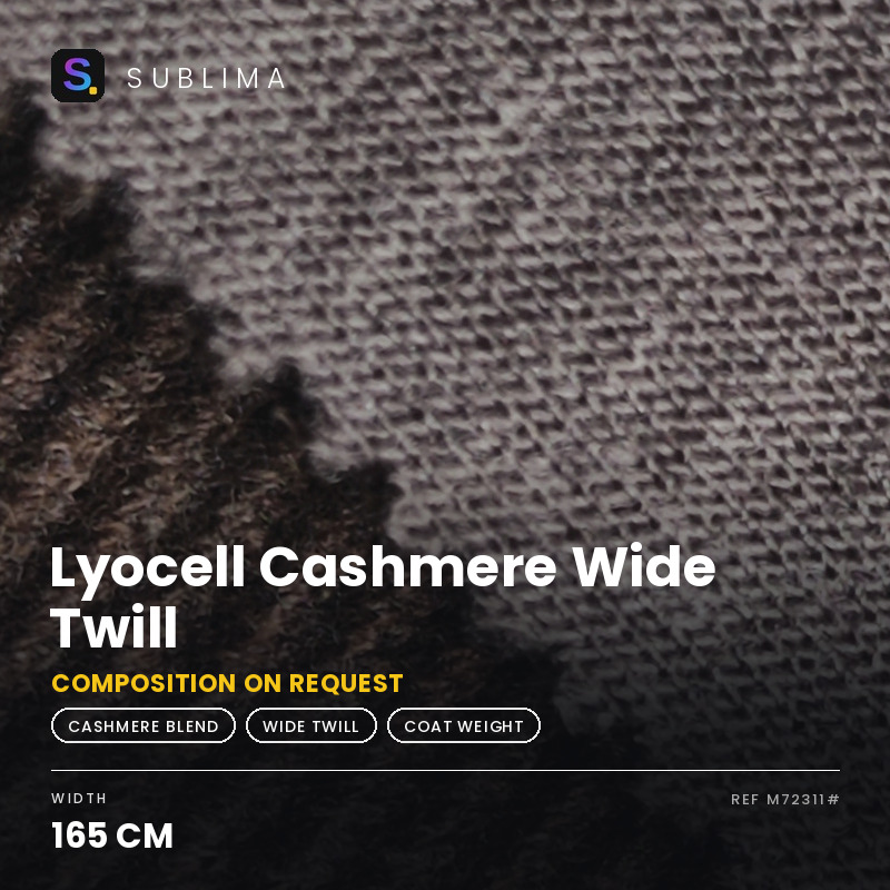 Lyocell Cashmere Wide Twill knitted fabric