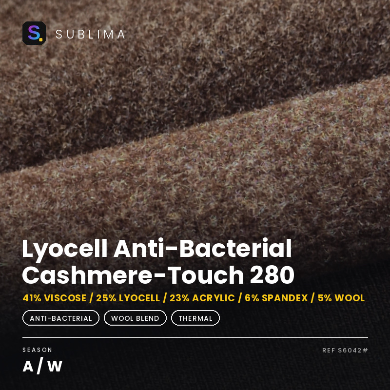 Lyocell Anti-Bacterial Cashmere-Touch 280 knitted fabric