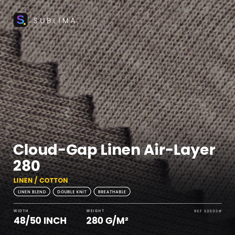 Cloud-Gap Linen Air-Layer 280 knitted fabric