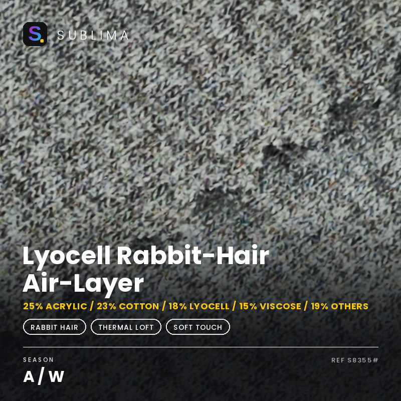 Lyocell Rabbit-Hair Air-Layer knitted fabric