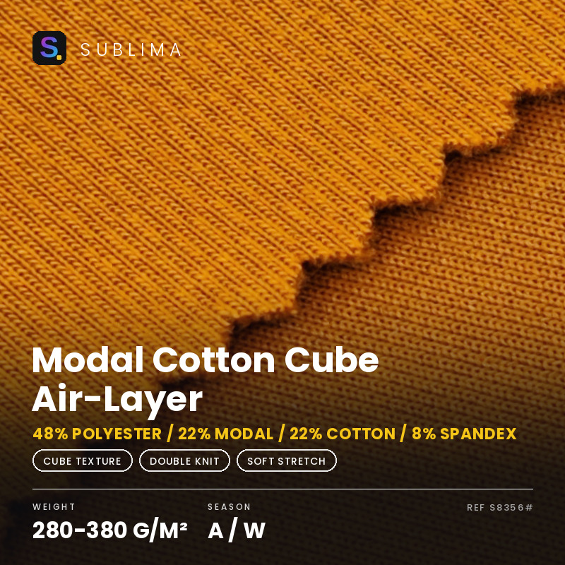 Modal Cotton Cube Air-Layer knitted fabric