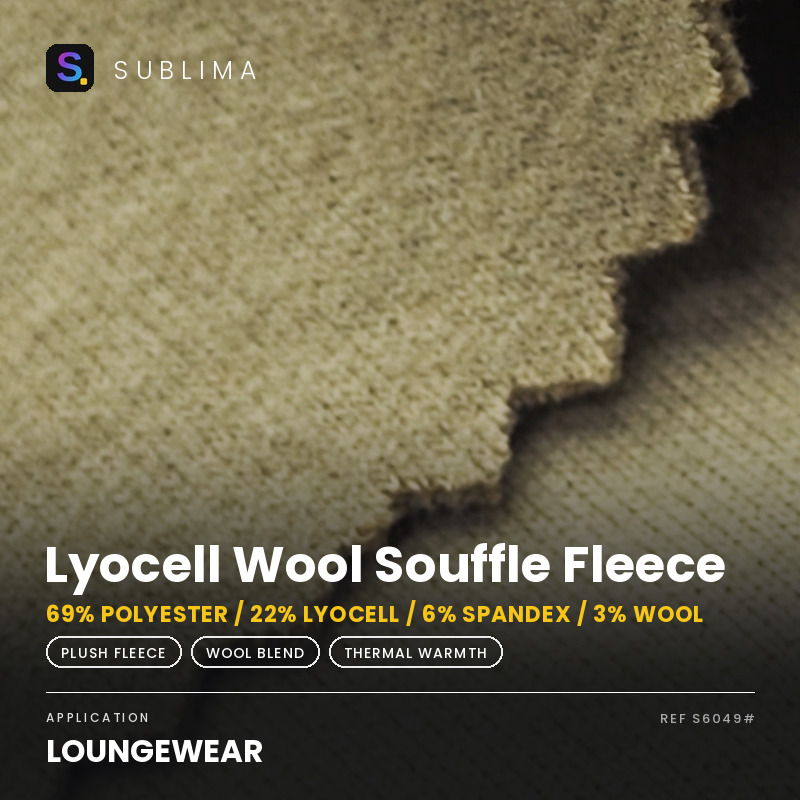 Lyocell Wool Souffle Fleece knitted fabric