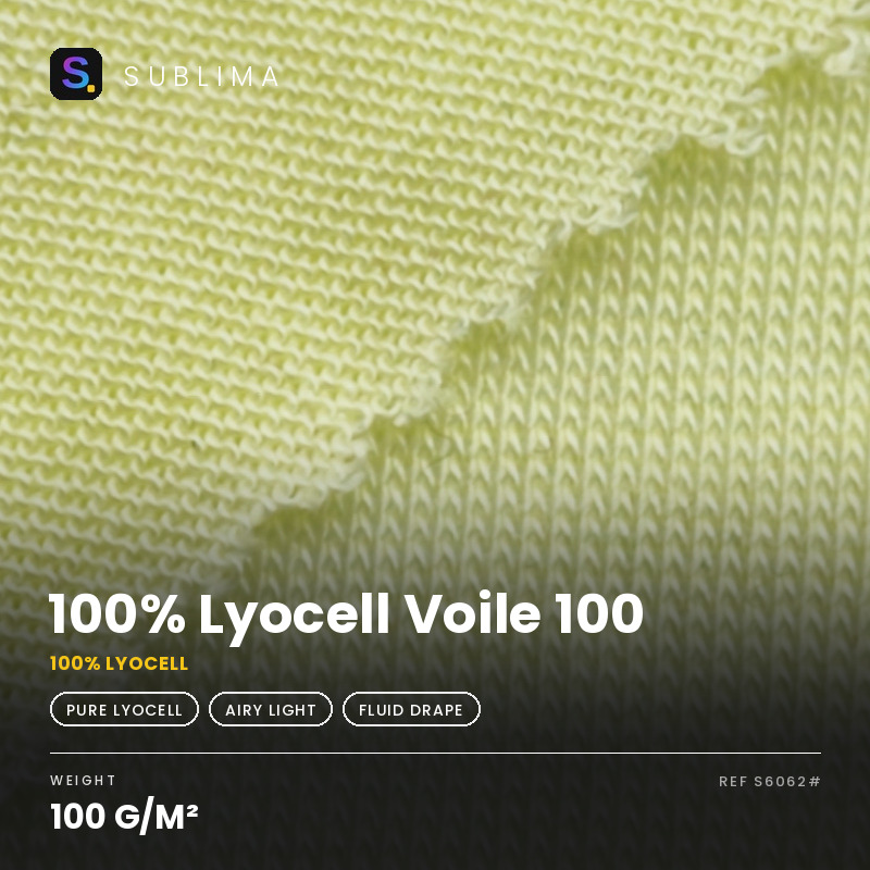 100% Lyocell Voile 100 knitted fabric