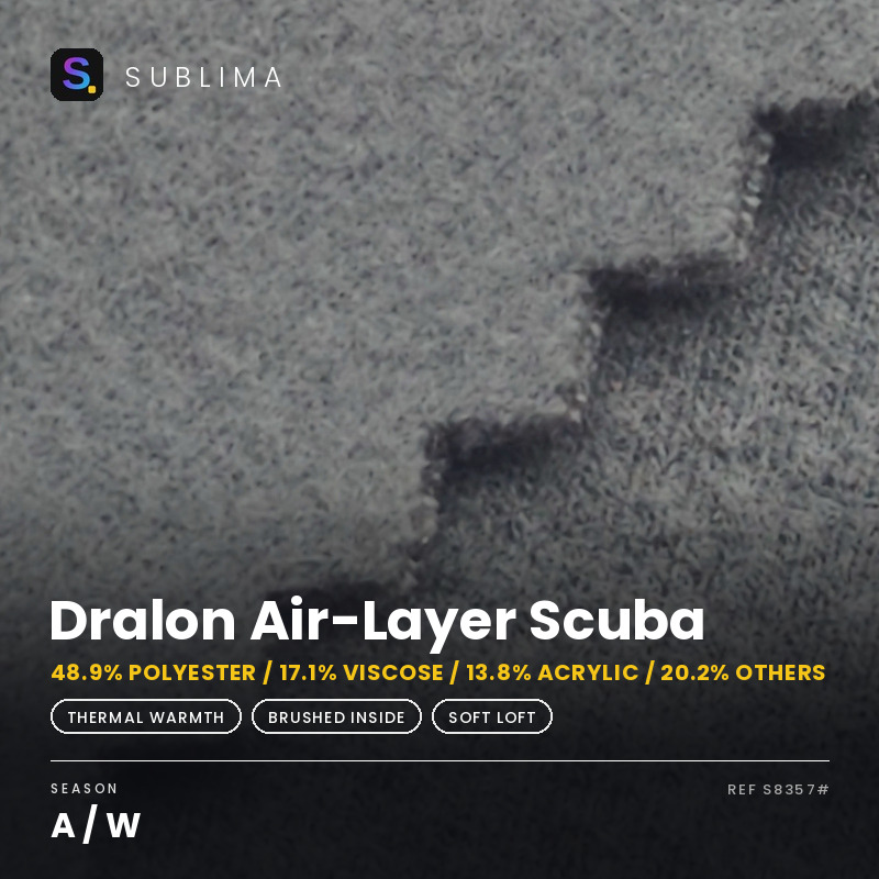 Dralon Air-Layer Scuba knitted fabric