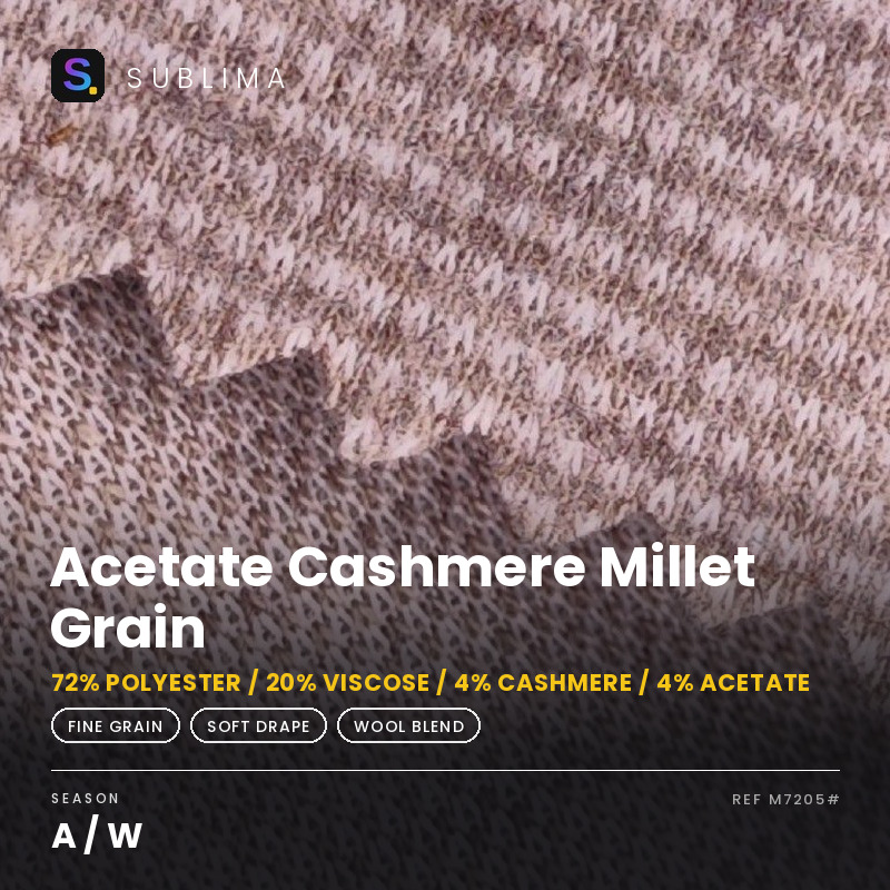 Acetate Cashmere Millet Grain knitted fabric