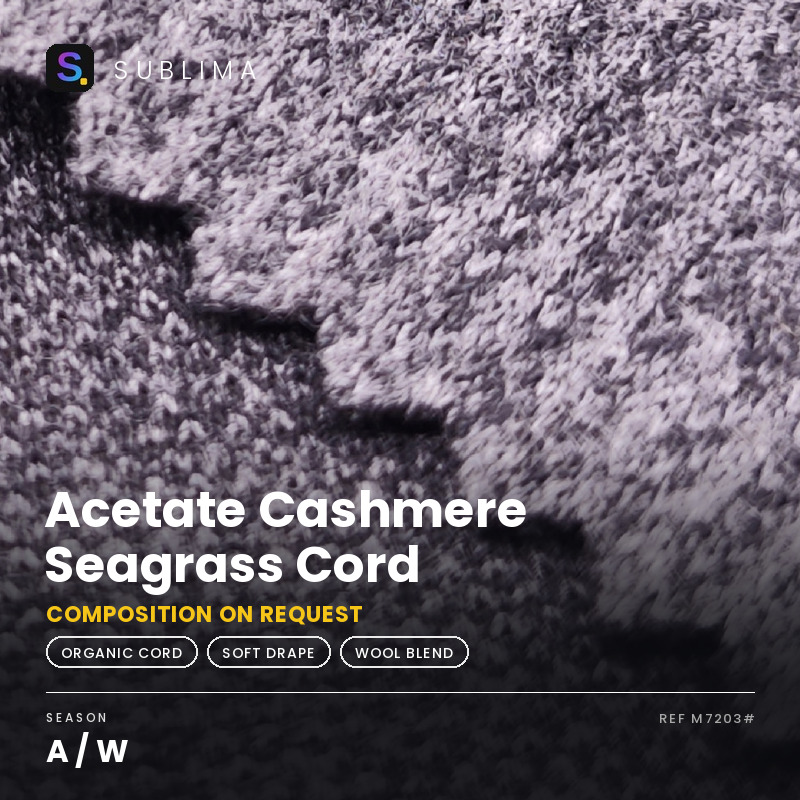 Acetate Cashmere Seagrass Cord knitted fabric