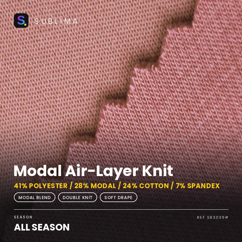 Modal Air-Layer Knit knitted fabric
