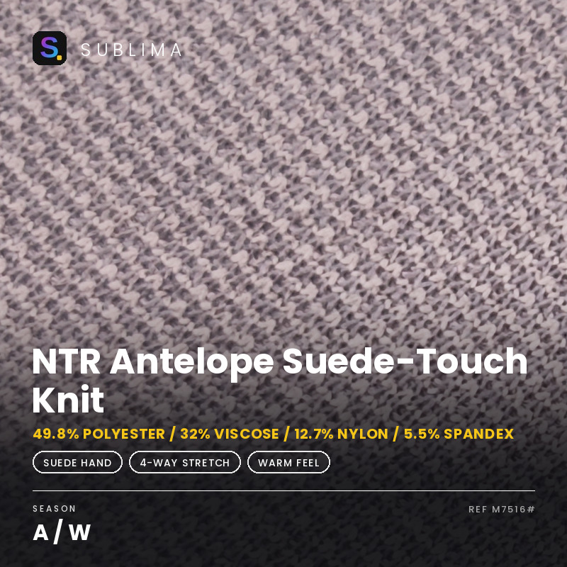 NTR Antelope Suede-Touch Knit knitted fabric