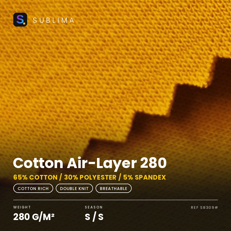 Cotton Air-Layer 280 knitted fabric