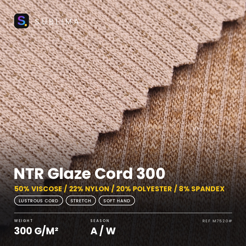 NTR Glaze Cord 300 knitted fabric