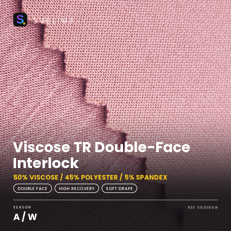 Viscose TR Double-Face Interlock knitted fabric