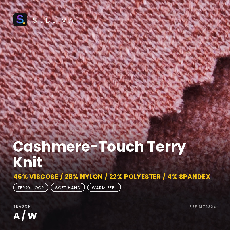 Cashmere-Touch Terry Knit knitted fabric