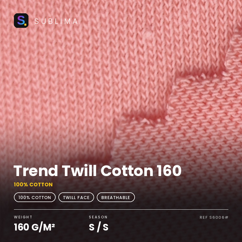 Trend Twill Cotton 160 knitted fabric