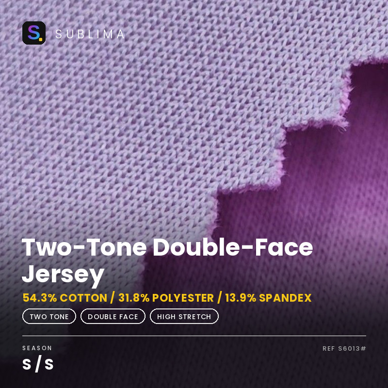 Two-Tone Double-Face Jersey knitted fabric