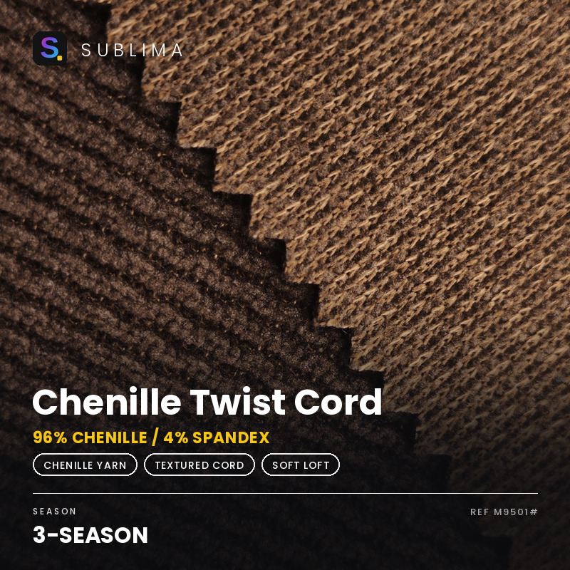 Chenille Twist Cord knitted fabric