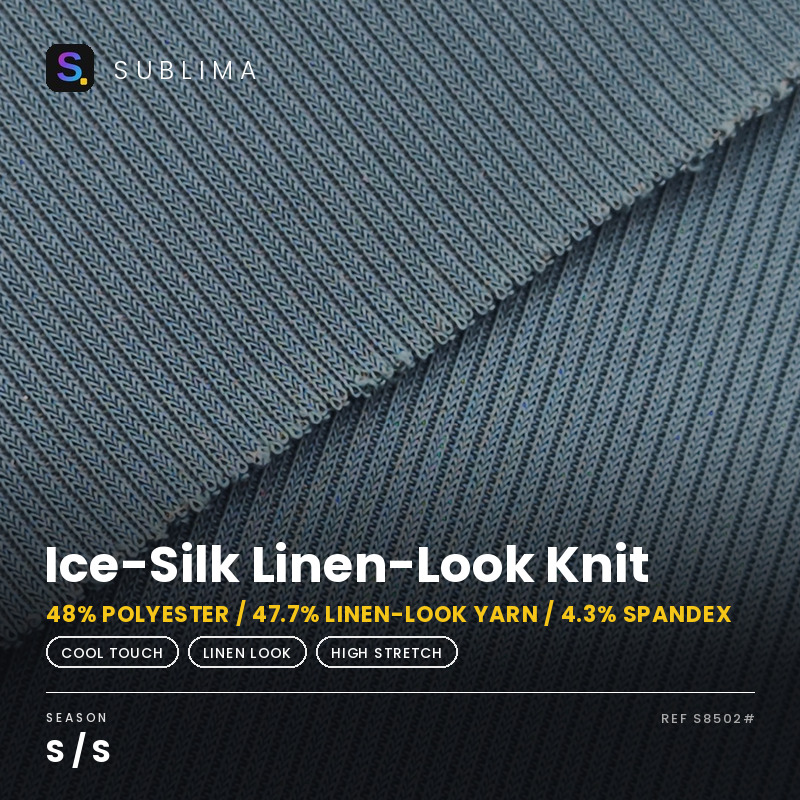 Ice-Silk Linen-Look Knit knitted fabric