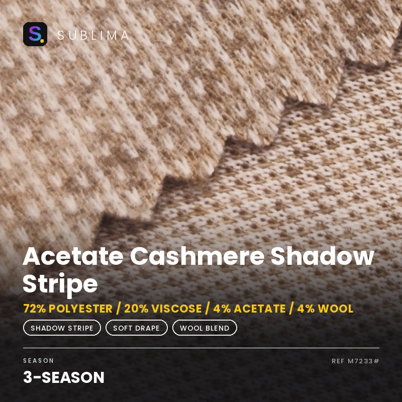 Acetate Cashmere Shadow Stripe knitted fabric