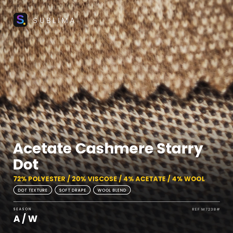 Acetate Cashmere Starry Dot knitted fabric