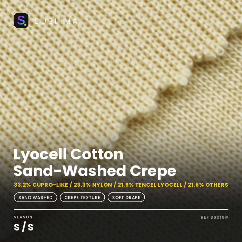 Lyocell Cotton Sand-Washed Crepe knitted fabric