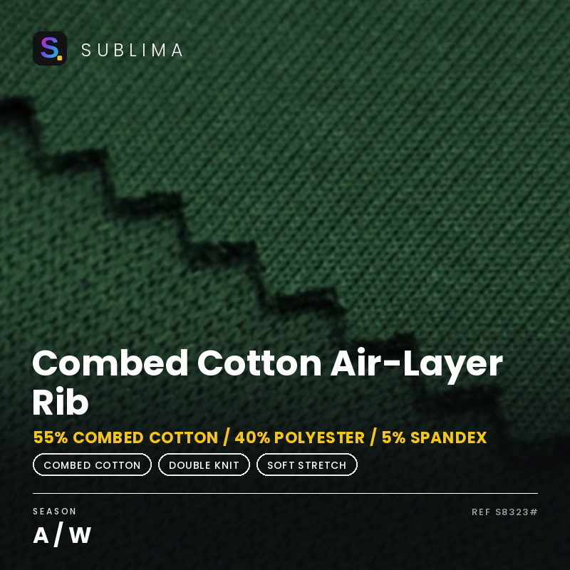 Combed Cotton Air-Layer Rib knitted fabric
