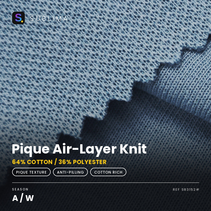 Pique Air-Layer Knit knitted fabric