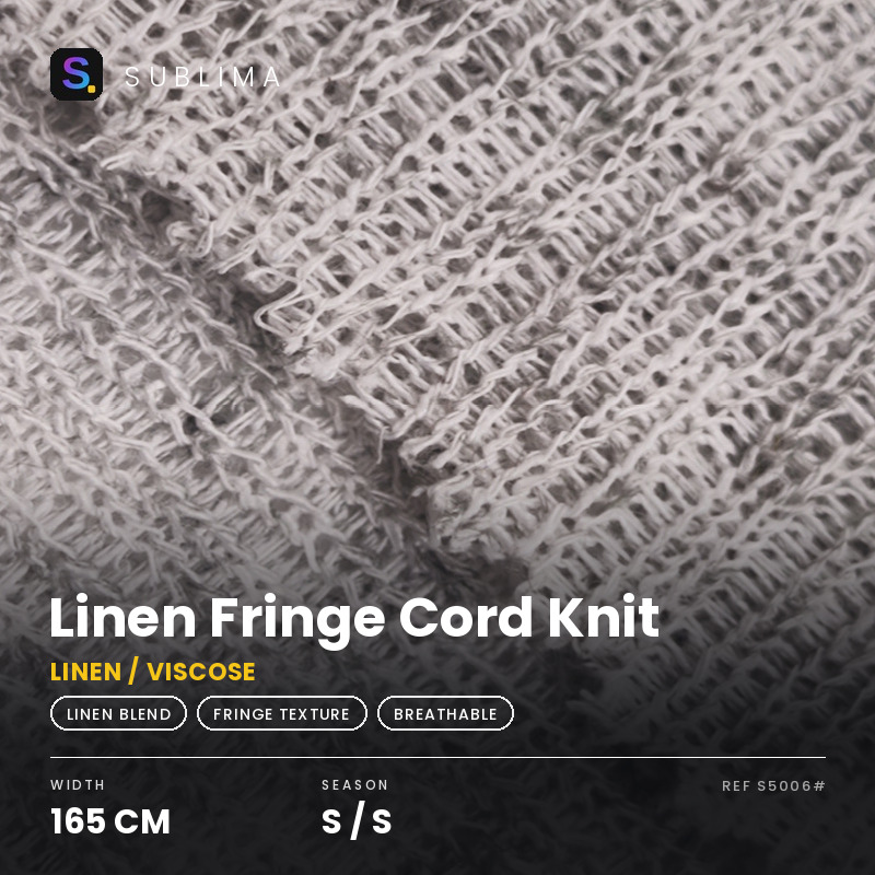 Linen Fringe Cord Knit knitted fabric