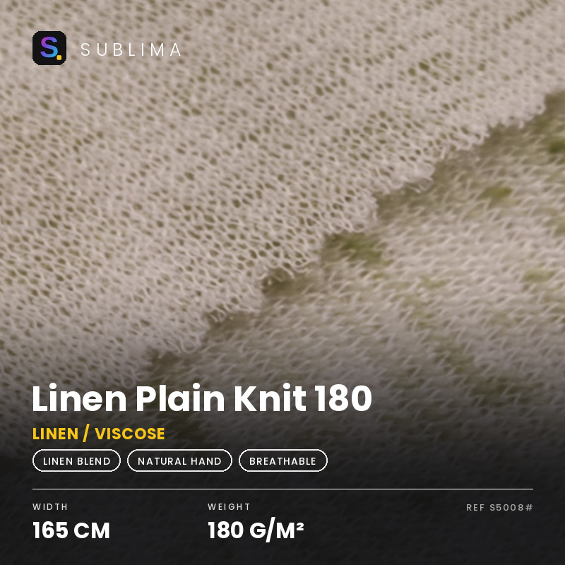 Linen Plain Knit 180 knitted fabric