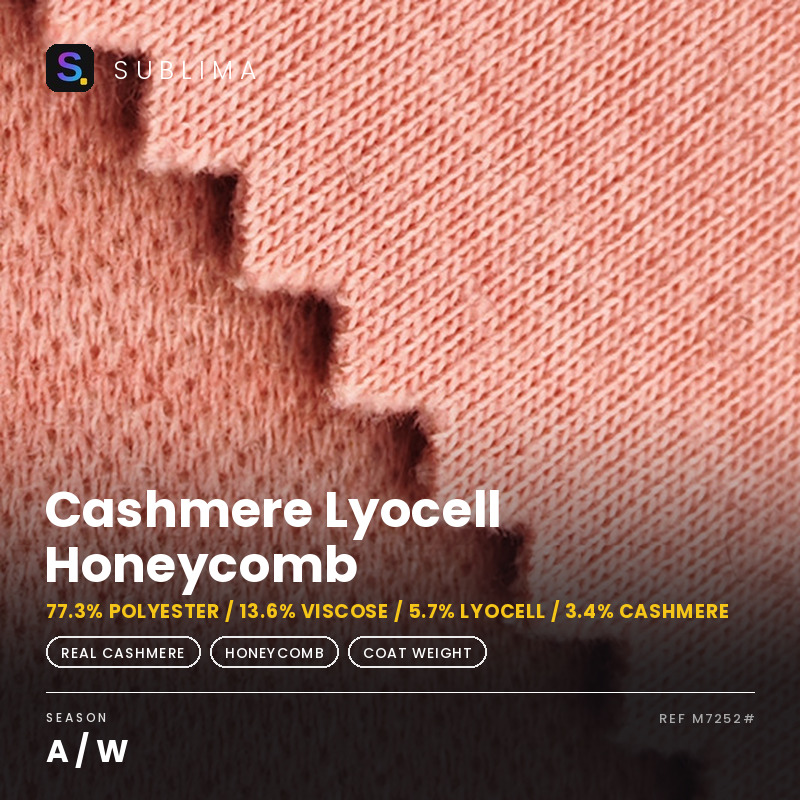 Cashmere Lyocell Honeycomb knitted fabric