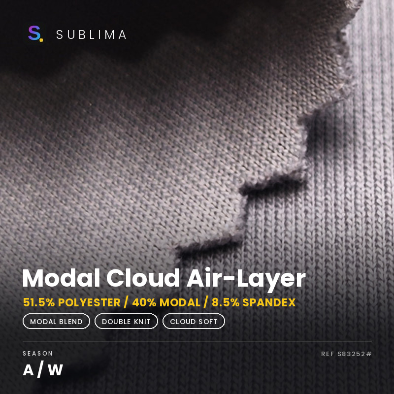 Modal Cloud Air-Layer knitted fabric