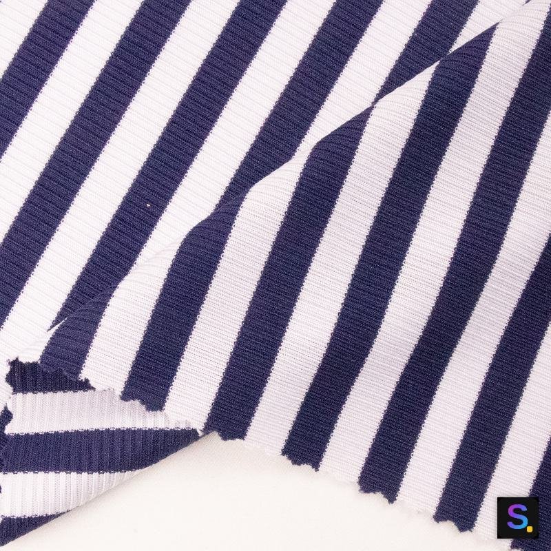 Polyester-Spandex Stripe Knit — photo 2