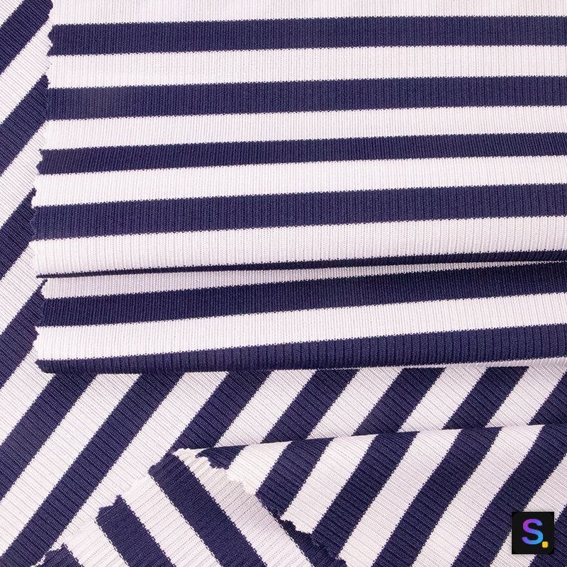 Polyester-Spandex Stripe Knit — photo 4