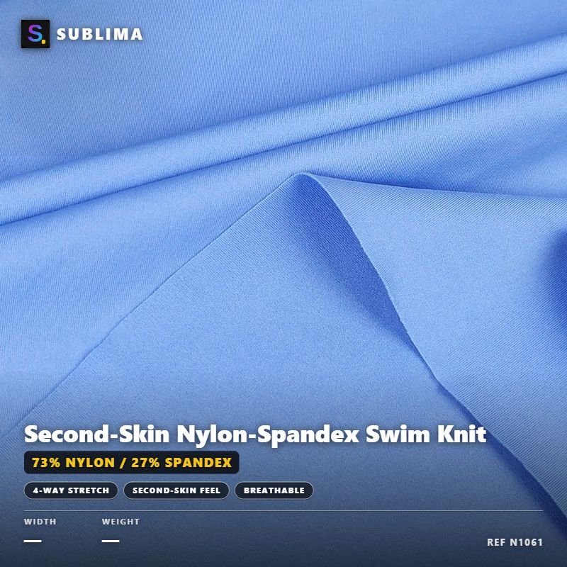 Second-Skin Nylon-Spandex Swim Knit activewear knit fabric